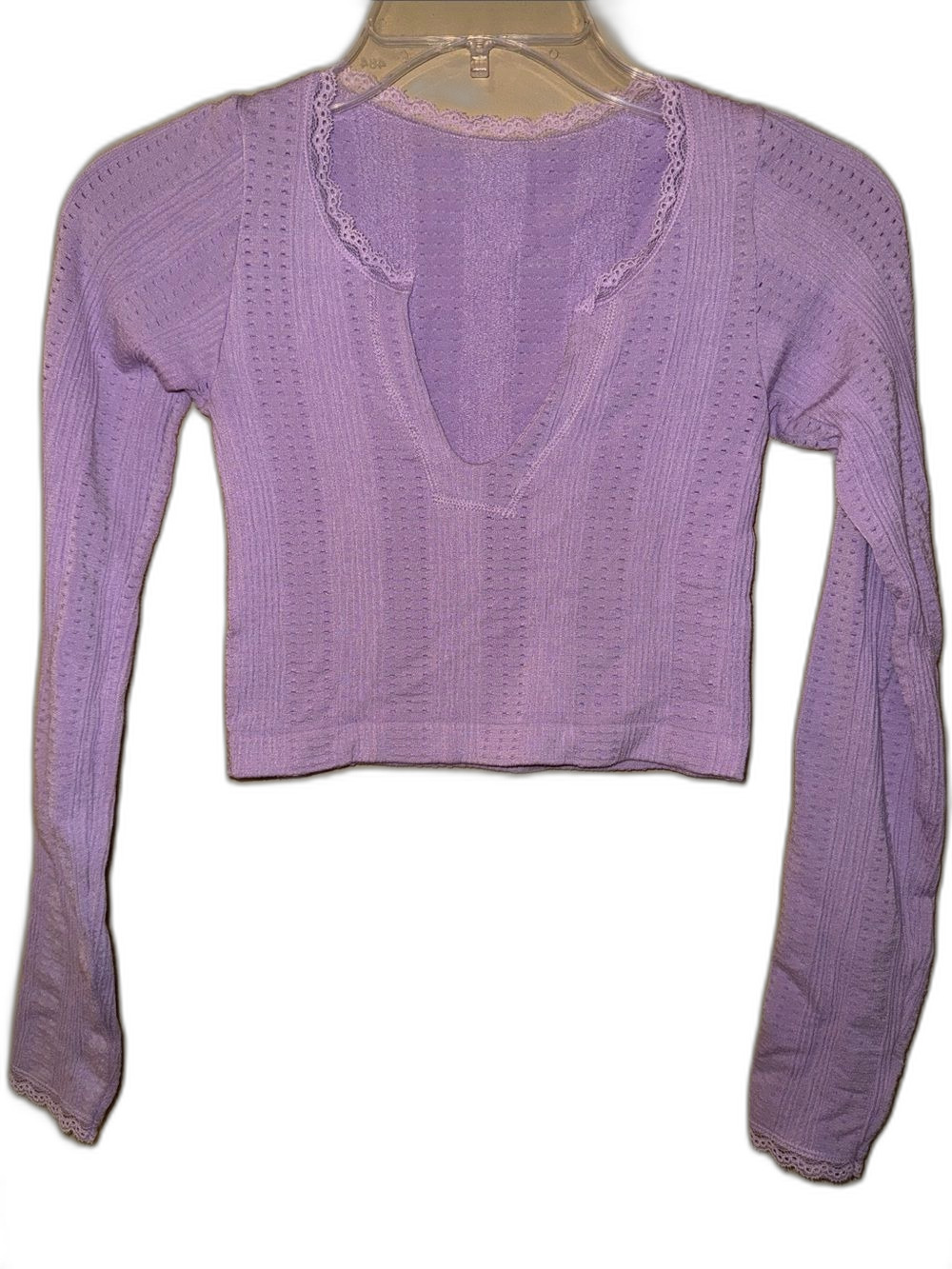 Urban Outfitters Out From Under Go For Gold XS S Seamless Long Sleeve Top LILAC